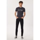 Lee Cooper Drawinglogo Erkek %100 Pamuk O Yaka T-Shirt Antrasit - 095-Gri