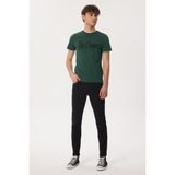Lee Cooper Drawinglogo Erkek %100 Pamuk O Yaka T-Shirt Yeşil