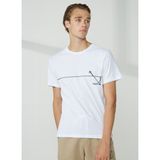 Lee Cooper Earl Erkek %100 Pamuk O Yaka T-Shirt Beyaz - 2XL