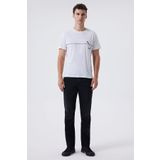 Lee Cooper Earl Erkek %100 Pamuk O Yaka T-shirt Beyaz