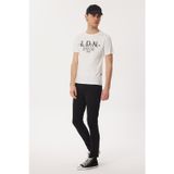 Lee Cooper Ellery Erkek %100 Pamuk O Yaka T-Shirt Beyaz