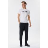 Lee Cooper Elvis Erkek %100 Pamuk Bisiklet Yaka T-Shirt Off White - Beyaz - 2XL