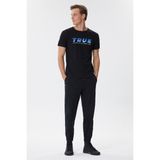 Lee Cooper Elvis Erkek %100 Pamuk Bisiklet Yaka T-Shirt Siyah