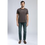 Lee Cooper Elvis Erkek %100 Pamuk O Yaka T-Shirt Kahve