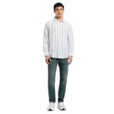 Lee Cooper Erkek Gömlek 252 LCM 241005, Zümrüt-Lacivert Çizgili, 2XL