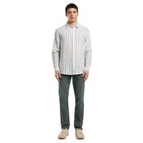 Lee Cooper Erkek Gömlek 252 LCM 241009, Ekru-Zümrüt Çizgili, L