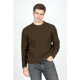 Lee Cooper Erkek Robb O Yaka Triko Kazak 241054 Haki XL