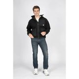 Lee Cooper Ewan Erkek Kapüşonlu Polar Mont - Siyah - 2XL