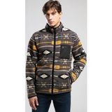 Lee Cooper Folks Desenli Regular Fit Dik Yaka Fermuarlı Polar Erkek Sweat 261 LCM 241061 7138 Gri Desenli