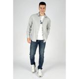 Lee Cooper Frans Erkek Dokuma Uzun Kol Gömlek Gri