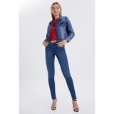 Lee Cooper Fredya Kadın Jean Ceket - XS - Mavi