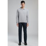 Lee Cooper Gale Erkek Polo Yaka Sweatshirt Gri