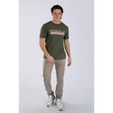 Lee Cooper Grant Erkek %100 Pamuk O Yaka T-Shirt Haki - 10-Yeşil