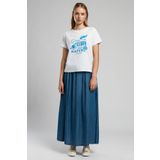 Lee Cooper Grow Kadın %100 Pamuk O Yaka T-Shirt Beyaz