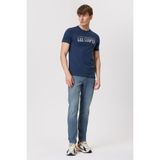 Lee Cooper Huge Erkek %100 Pamuk O Yaka T-Shirt Koyu İndigo - 004-Mavi
