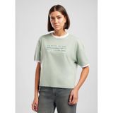 Lee Cooper Indigo Rahat Baskılı T-Shirt, L, 5003361981, İndigo, Kadın