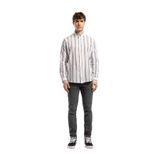 Lee Cooper Indigo Regular Fit Çizgili Gömlek, S, 5003355084, İndigo, Erkek