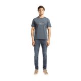 Lee Cooper Indigo Regular Fit Logo Baskılı T-Shirt, S, 5003355121, İndigo, Erkek