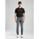 Lee Cooper Jack Erkek Slım Dar Kesim Yüksek Bel Dar Paça Jean Pantolon Gri - 30 - 32