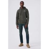 Lee Cooper Jack Erkek Slım Dar Kesim Yüksek Bel Dar Paça Jean Pantolon Yeşil - Koyu Yeşil - 29 - 32
