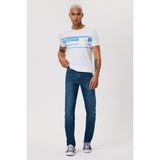 Lee Cooper Jagger Erkek Slım Straıght Dar Kesim Normal Bel Düz Paça Jean Pantolon Mavi - 29 - 32
