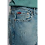 Lee Cooper Jagger Erkek Slım Straıght Dar Kesim Normal Bel Düz Paça Jean Pantolon Mavi - Açık Mavi - 38 - 32