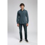 Lee Cooper Jagger Erkek Slım Straıght Dar Kesim Normal Bel Düz Paça Jean Pantolon Mavi - Koyu Yeşil - 33 / 34