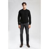 Lee Cooper Jagger Erkek Slım Straıght Dar Kesim Normal Bel Düz Paça Jean Pantolon Siyah - 36 - 30