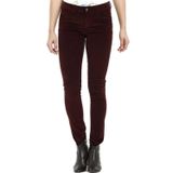 Lee Cooper Jamy Yüksek Bel Dar Kesim Çok Dar Paça Bordo Kadın Pantolon