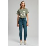 Lee Cooper Jaycee Çok Yüksek Bel Dar Kesim Çok Dar Paça Mavi Kadın Jean Pantolon