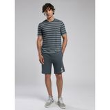 Lee Cooper Jevon Erkek O Yaka T-Shirt İndigo-Ekru Çizgili - XL - Mavi