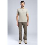 Lee Cooper Jody Erkek Polo Yaka T-Shirt Bej - M - Beyaz