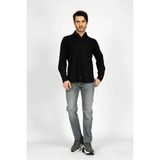 Lee Cooper Joles Erkek Uzun Kol Örme Gömlek Siyah - 2XL