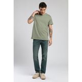 Lee Cooper Jonat Erkek %100 Pamuk V Yaka T-Shirt Haki - 10-Yeşil