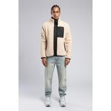 Lee Cooper Jose Erkek Dik Yaka Peluş Mont Ekru - 2XL