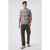 Lee Cooper Joseph 1 Erkek %100 Pamuk Polo Yaka Pike T-Shirt Kirik Beyaz