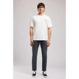 Lee Cooper JOSUE Loose%100 Pamuk Baskılı Bisiklet Yaka T-Shirt, S, 262 LCM 242050, BEYAZ, Erkek