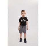 Lee Cooper Jude Erkek Çocuk Örme Şort Koyu Gri Melanj - 4