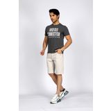 Lee Cooper Kaeith Erkek %100 Pamuk O Yaka T-shirt Antrasit Melanj