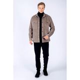 Lee Cooper Karelas Erkek Dokuma Uzun Kol Gömlek Vızon - 2XL - Kahve