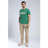 Lee Cooper Ketgo Normal Bel Normal Kesim Düz Paça %100 Pamuk Bej Erkek Pantolon