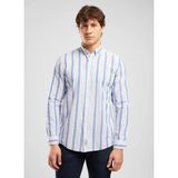 Lee Cooper Lacivert Erkek Regular Fit Gömlek 262 Lcm 241009 Darse Lacivert Çizgi - XL
