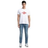 Lee Cooper Logons Baskılı%100 Pamuk T-Shirt, M, 262 LCM 242047, BEYAZ, Erkek