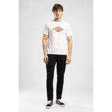 Lee Cooper Logons Erkek Regular Fit Baskılı Bisiklet Yaka T-Shirt Beyaz - M
