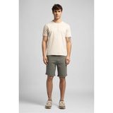Lee Cooper Logos Erkek Regular Fit %100 Pamuk Baskılı Bisiklet Yaka T-Shirt Bej - XL