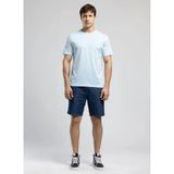 Lee Cooper Logos Erkek Regular Fit %100 Pamuk Baskılı Bisiklet Yaka T-Shirt Mavi - 004-Mavi