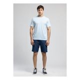Lee Cooper Logos Erkek Regular Fit %100 Pamuk Baskılı Bisiklet Yaka T-Shirt Mavi