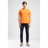 Lee Cooper Logos Erkek Regular Fit %100 Pamuk Baskılı Bisiklet Yaka T-Shirt Turuncu - XL