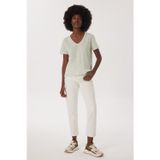 Lee Cooper Lola Kadın %100 Pamuk V Yaka T-Shirt Mint