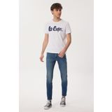 Lee Cooper Londonlogo Erkek %100 Pamuk O Yaka T-shirt Beyaz-l